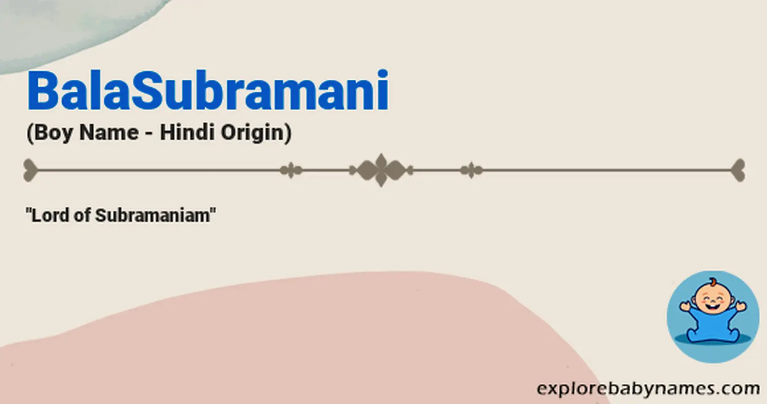 Meaning of BalaSubramani