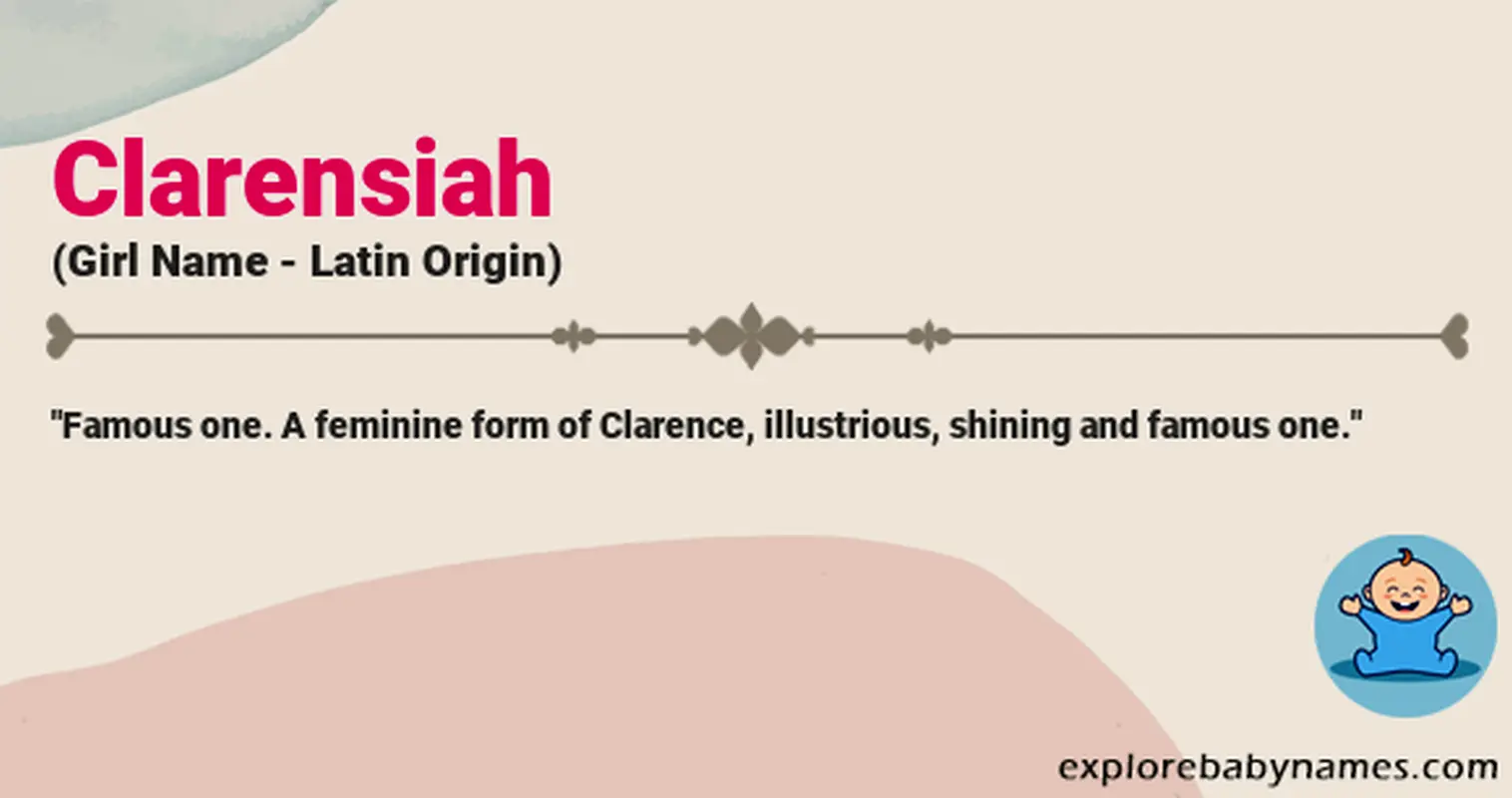 Meaning of Clarensiah