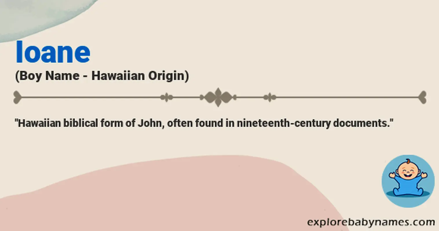 Meaning of Ioane