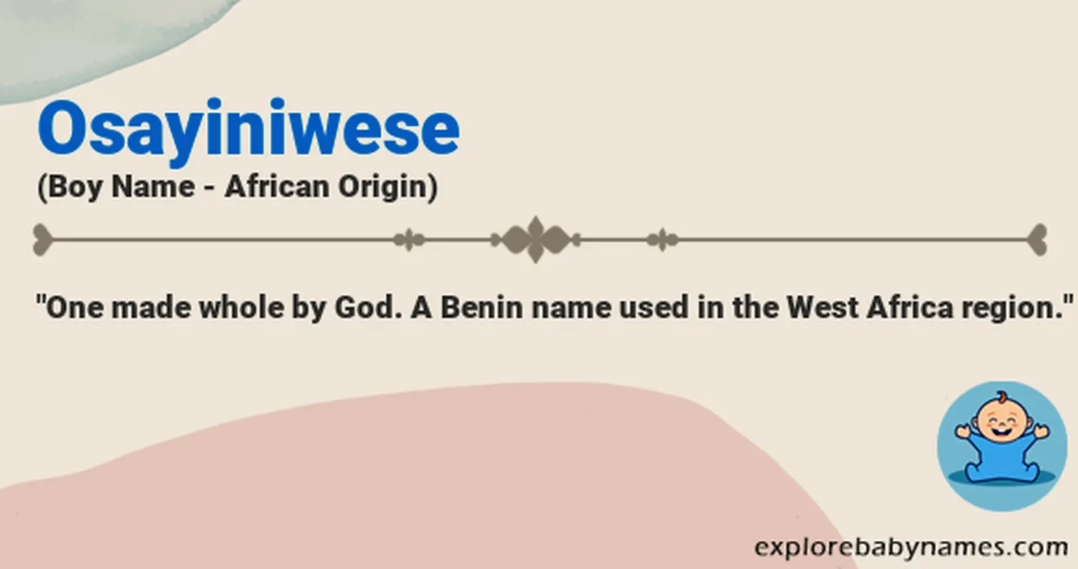 Meaning of Osayiniwese