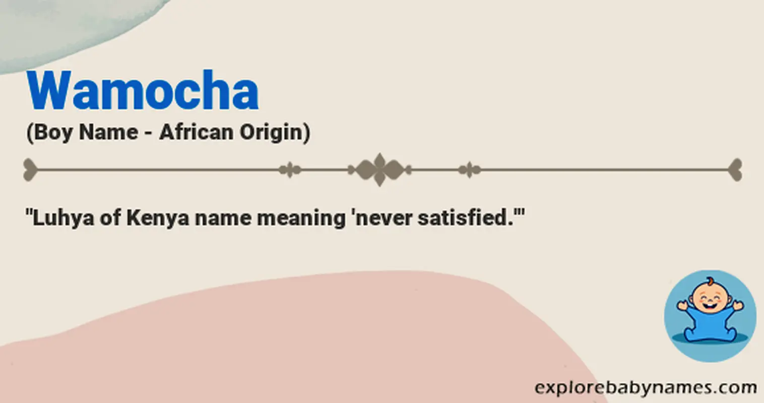 Meaning of Wamocha